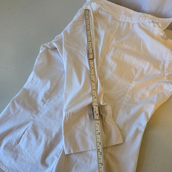 Signature by Larry Levine Button Down Blouse Women's L White Lace Accent - Picture 15 of 16